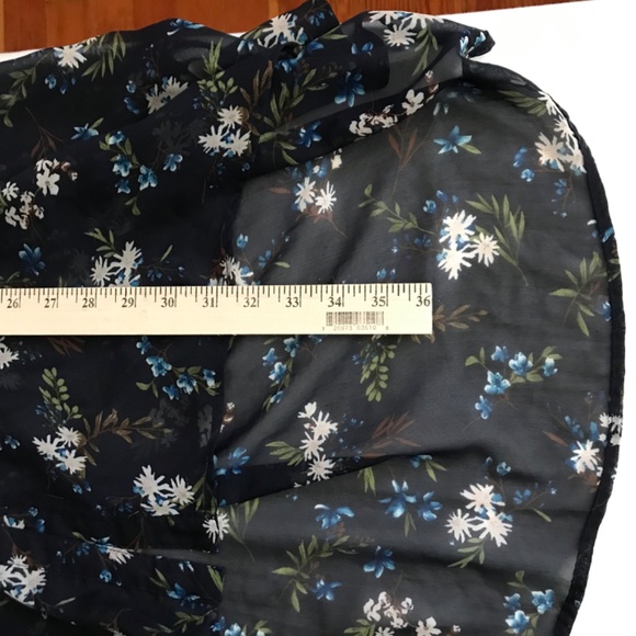 MAUVE Floral Tunic Babydoll Semi Sheer Blouse High Low Hem Women’s Plus Size 2X - Picture 13 of 16